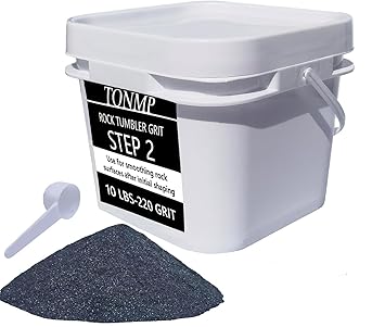 10 LBS Step 2 Rock Tumbler Grit - Tumbler Media Grit, Rock Polishing Grit Media, Works with Any Rock Tumbler, Rock Polisher, Stone Polisher,10 Pounds 220 Grit Silicon Carbide for Tumbling Stones