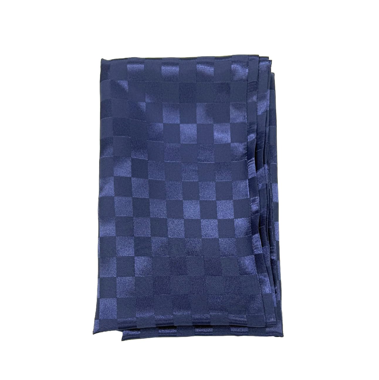 Japanese Furoshiki Wrapping Cloth Navy Checkered Jacquard 39in Japan