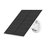 5W Solar Panel for Security Camera, USB Solar Panel for DC 5V Outdoor Rechargeable Battery Camera, Solar Panels with Micro USB and USB-C Port, Adjustable Security Mount, IP65 Waterproof, 9.8ft Cable