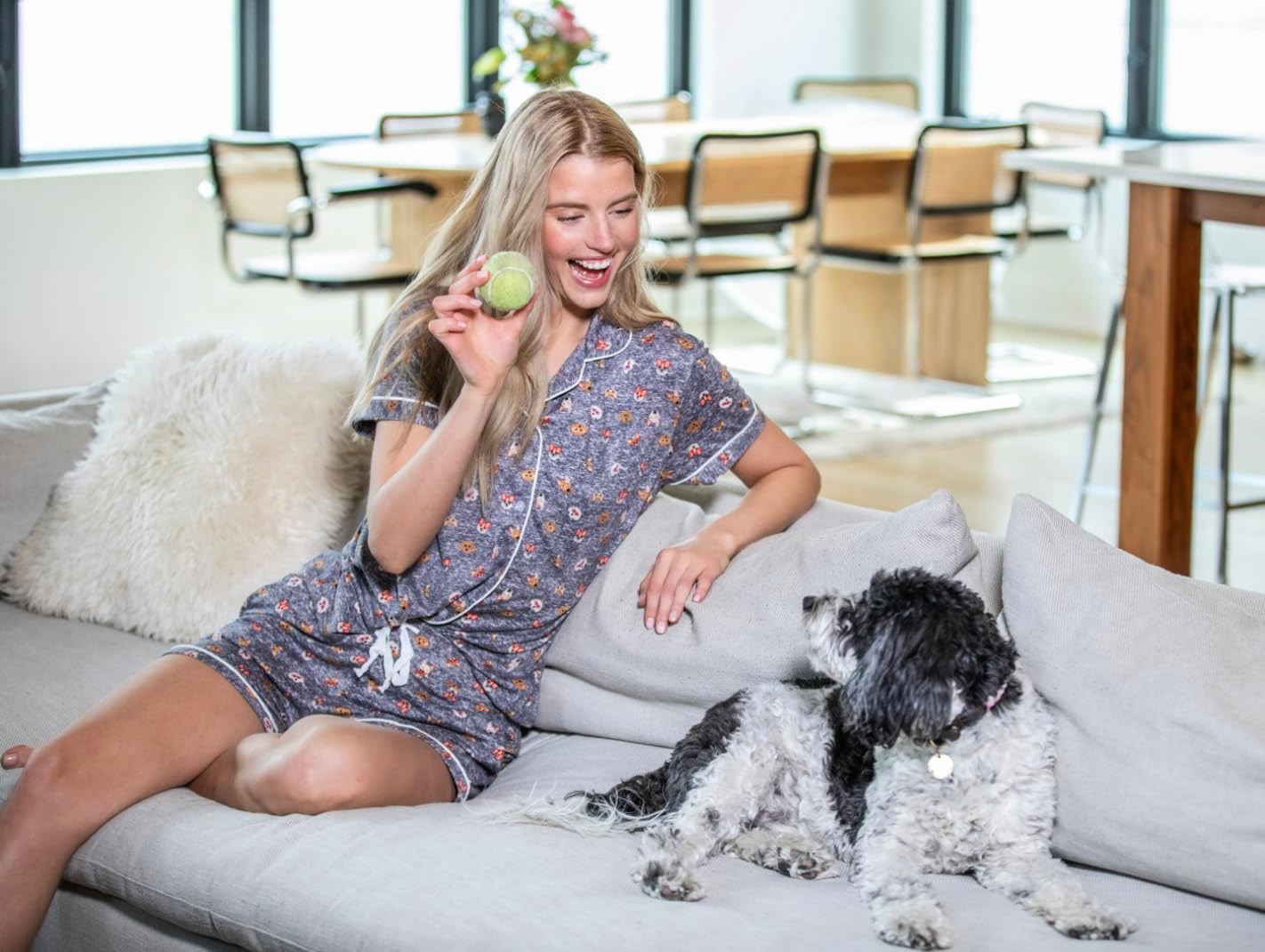 Hello Mello Lounge Short Sleeve Soft Pajama Top for Women - Image 9