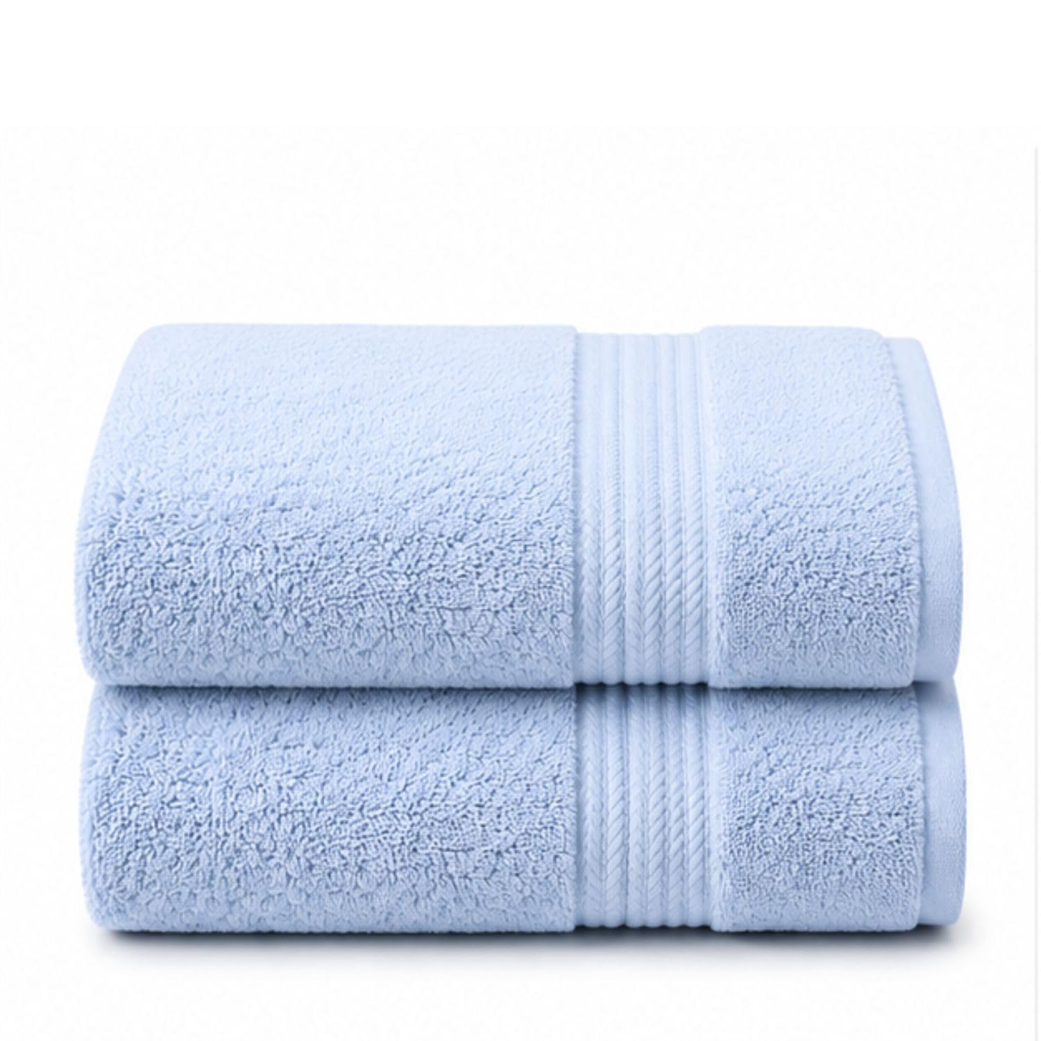 LINORA 2-Pack Cotton Bath Towels - Soft & Absorbent -18