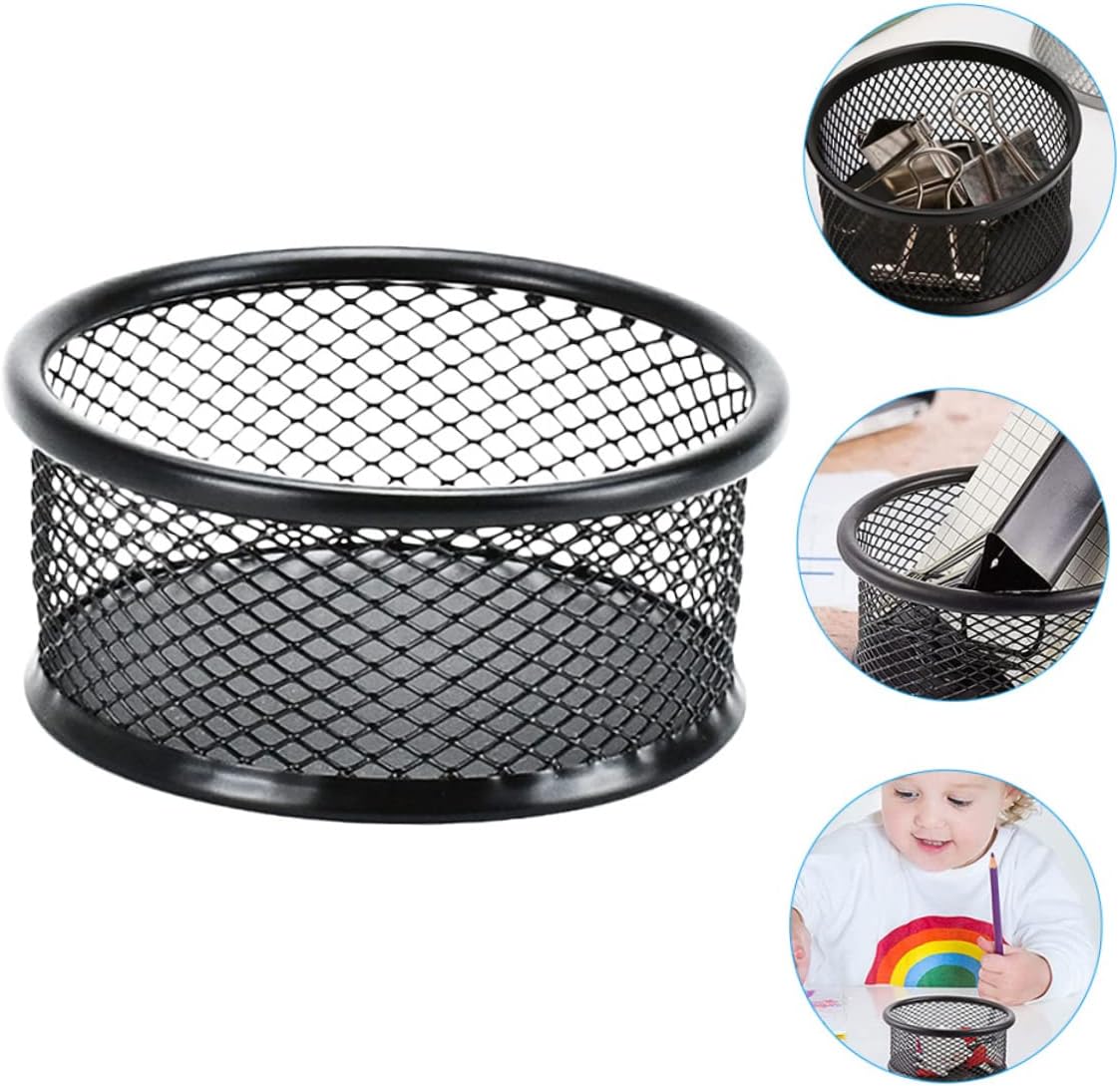 6pcs Mesh Paper Clip Holders Desk Storage for Office School Supplies Binder Clips Holder