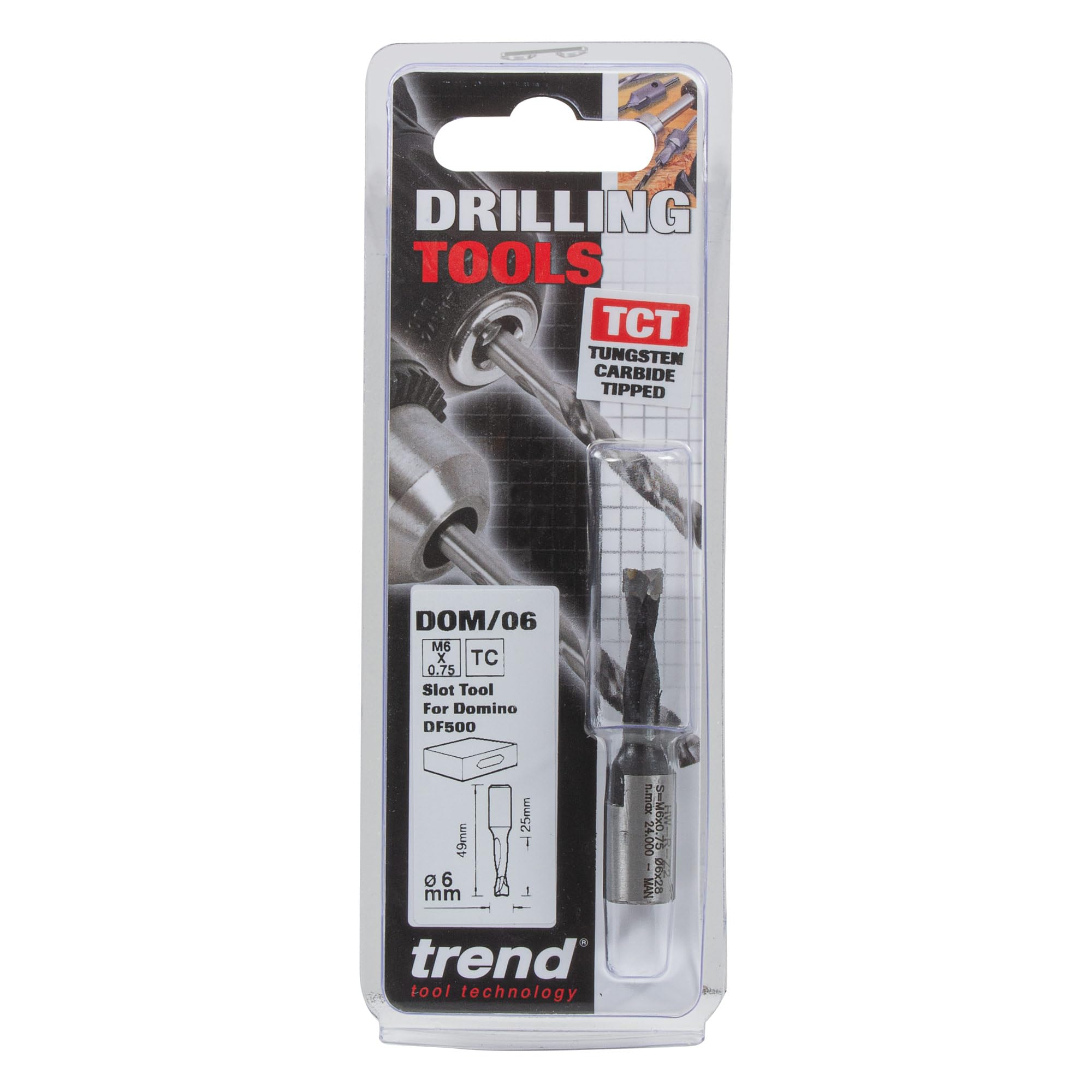 Trend Domino Bit, 6 mm Diameter, Slotting tool for Festool Domino DF500 Dowel Mortising System, Tungsten Carbide Tipped, DOM/06 - Image 4