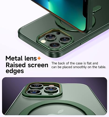Miniatura 6 de MAGIC JOHN Funda magnética para iPhone 13 Pro Max compatible con Magsafe con soporte mental magnético a prueba de golpes de grado militar
