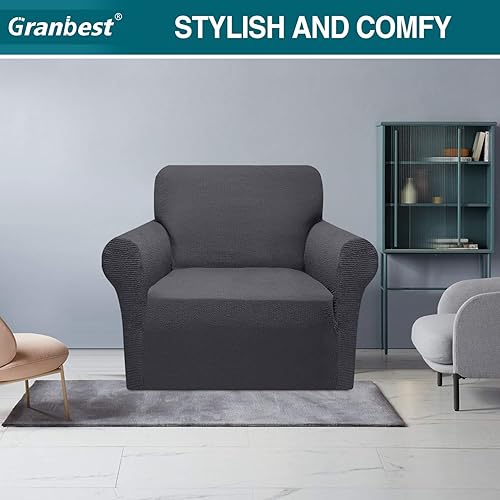 Miniatura 2 de Granbest -Moderna funda de sofá, fundas de sofá de diseño elegante para 3 cojines, protector de muebles duraderos de sofá, funda de sofá de 1 pieza
