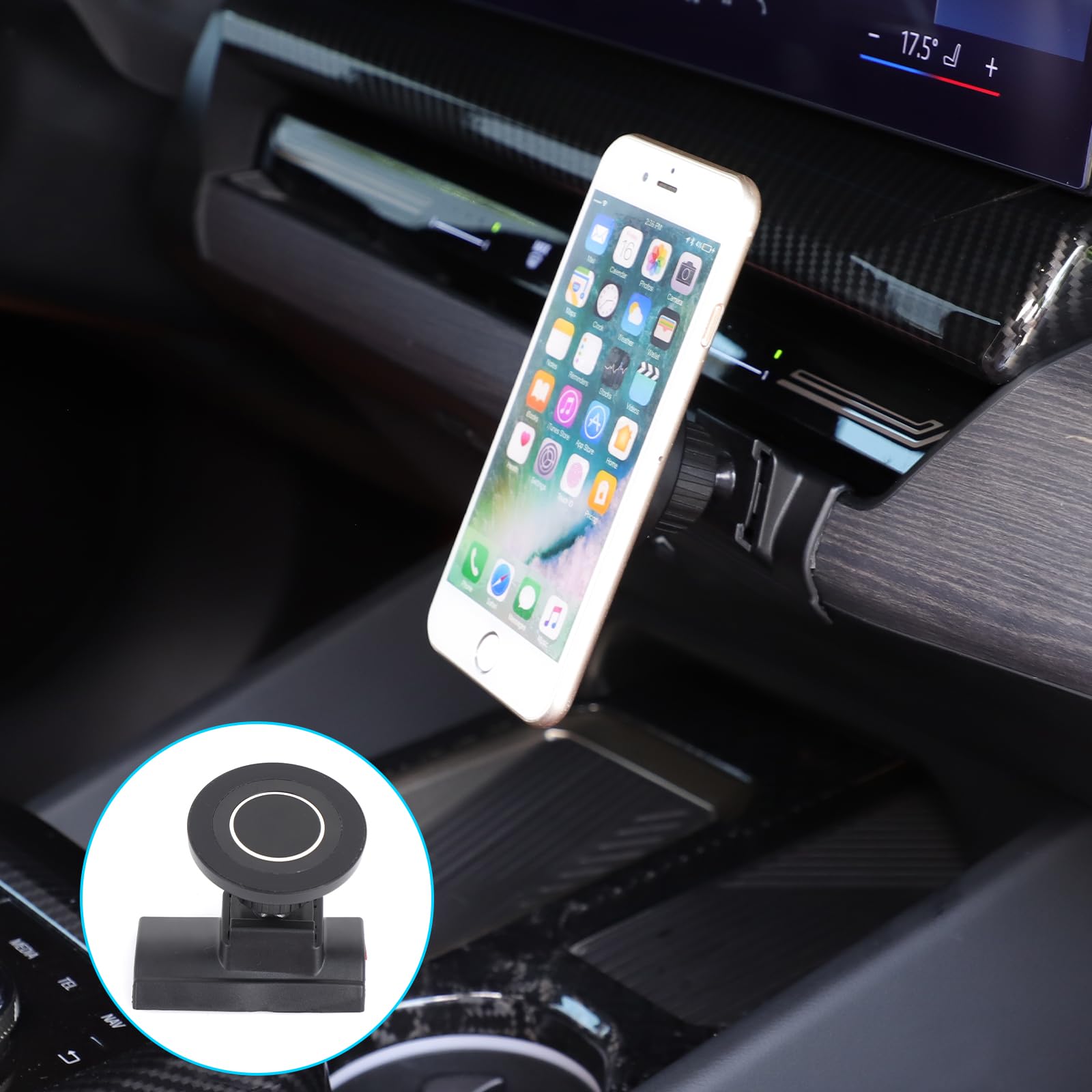 Supporto magnetico per cellulare compatibile con BMW Serie 5 G60 G61 anno di costruzione 2024 2025, supporto per griglia di ventilazione con testa a sfera girevole a 360° per tutti gli
