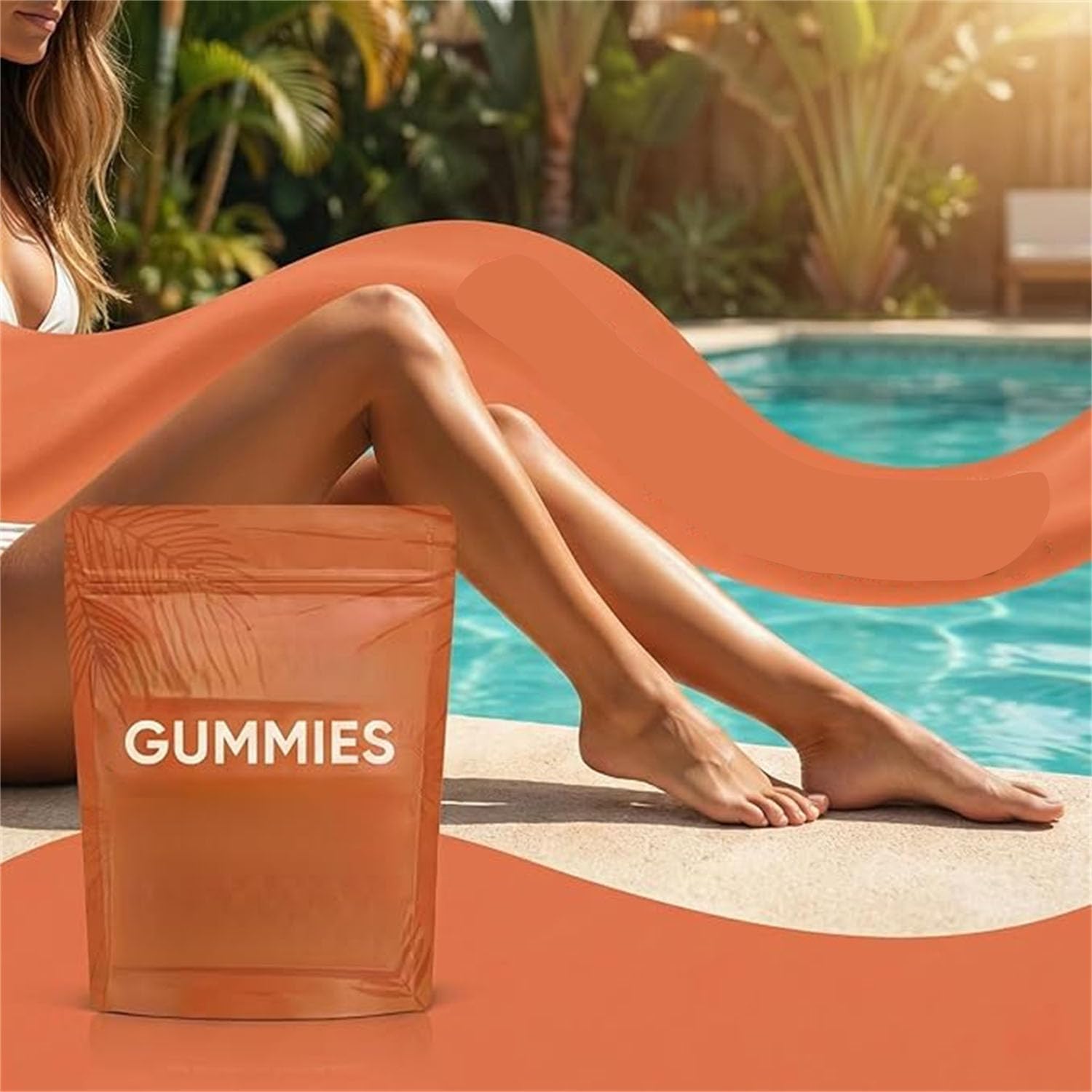 Lot de 2 gommes bronzantes pour bronzage rapide sans soleil, astaxanthine, bêta-carotène et lycopène avec vitamines C et E, améliorant le teint naturel de la peau