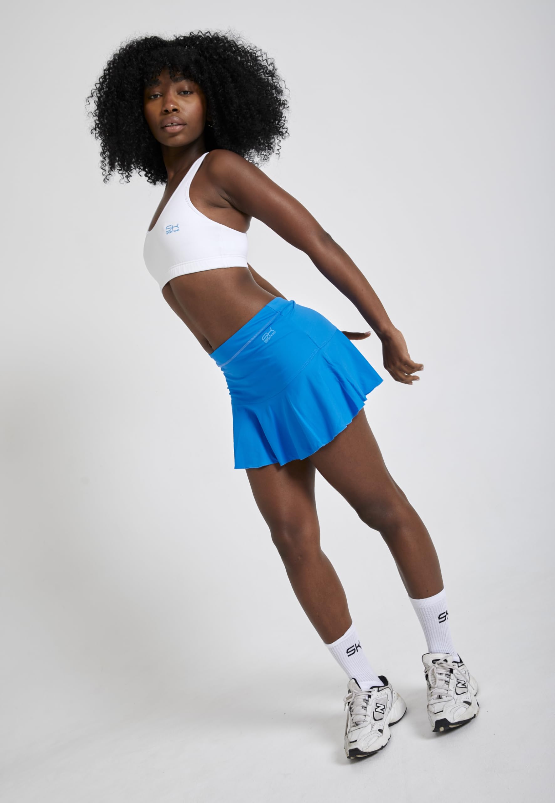 Sportkind Mädchen & Damen glockiger Tennis, Hockey, Sport Skort, Rock mit Innenhose, atmungsaktiv, UV-Schutz