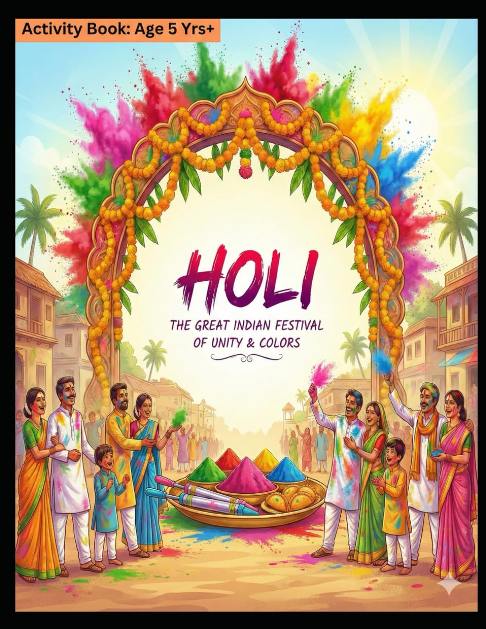 Holi - The Great Indian Festival of Unity & Colors: Activity Book for 5yrs+