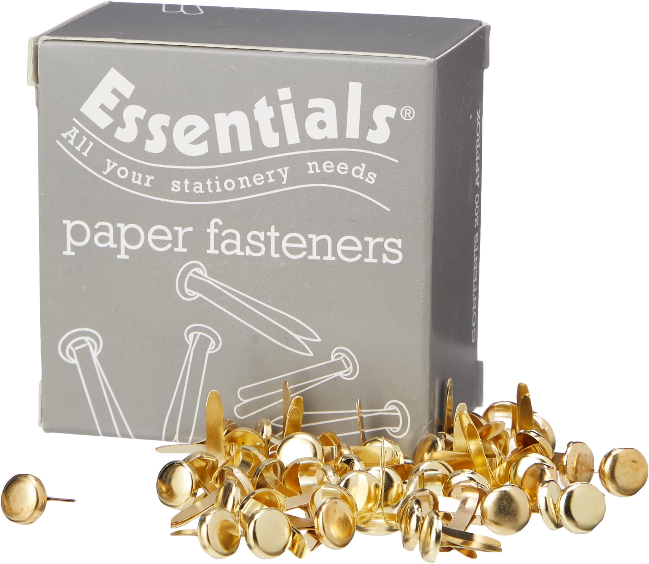 Whitecroft Paper Fasteners Brassed Steel 13mm Ref 36611 [Pack of 200]
