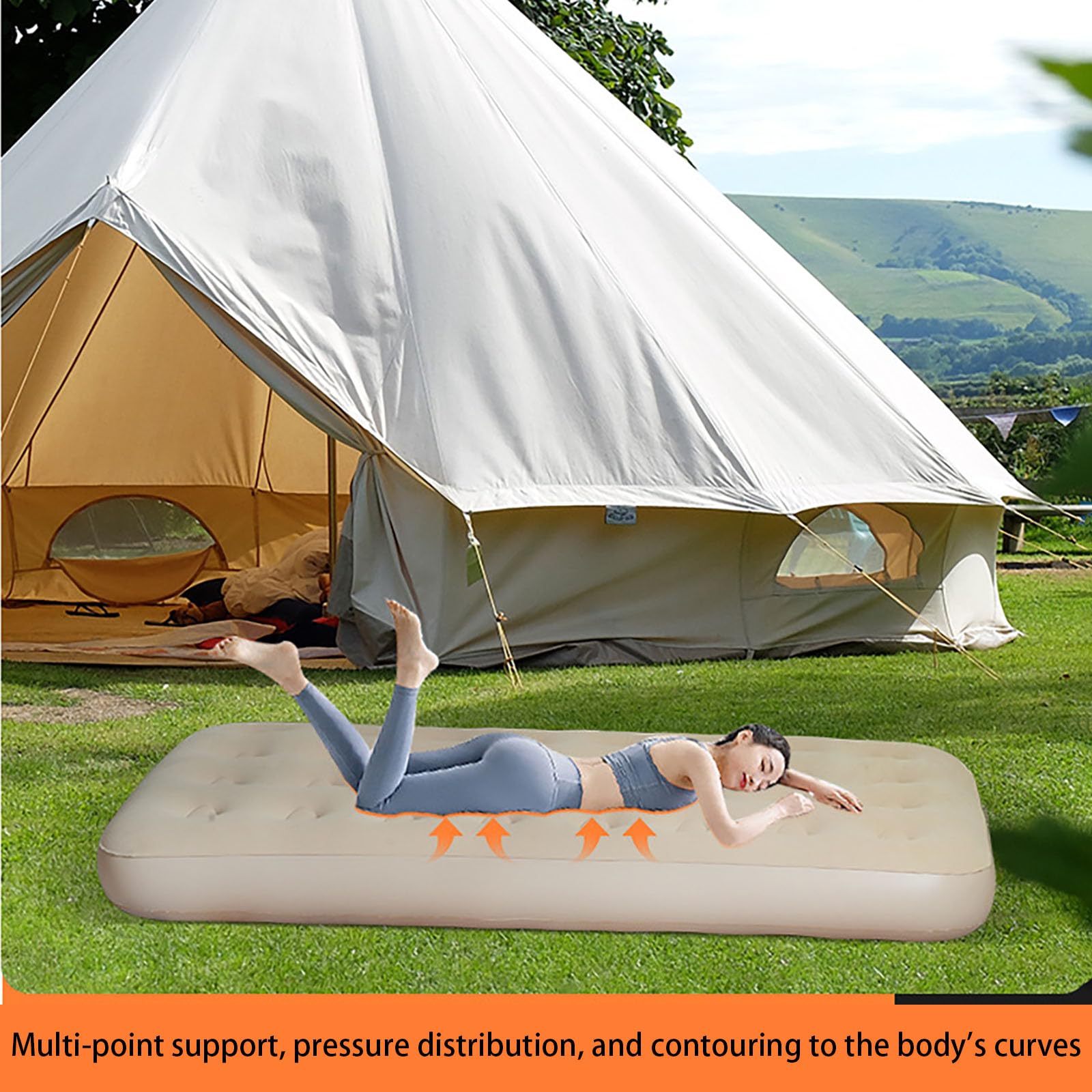Materasso Gonfiabile Elettrico, Letto Da Campeggio A Gonfiaggio E Sgonfiaggio Rapidi, Materasso Ad Aria Con Struttura A Nido D'ape E Spessore Di 25 Cm, Per Ospiti A Casa Campeggio Auto