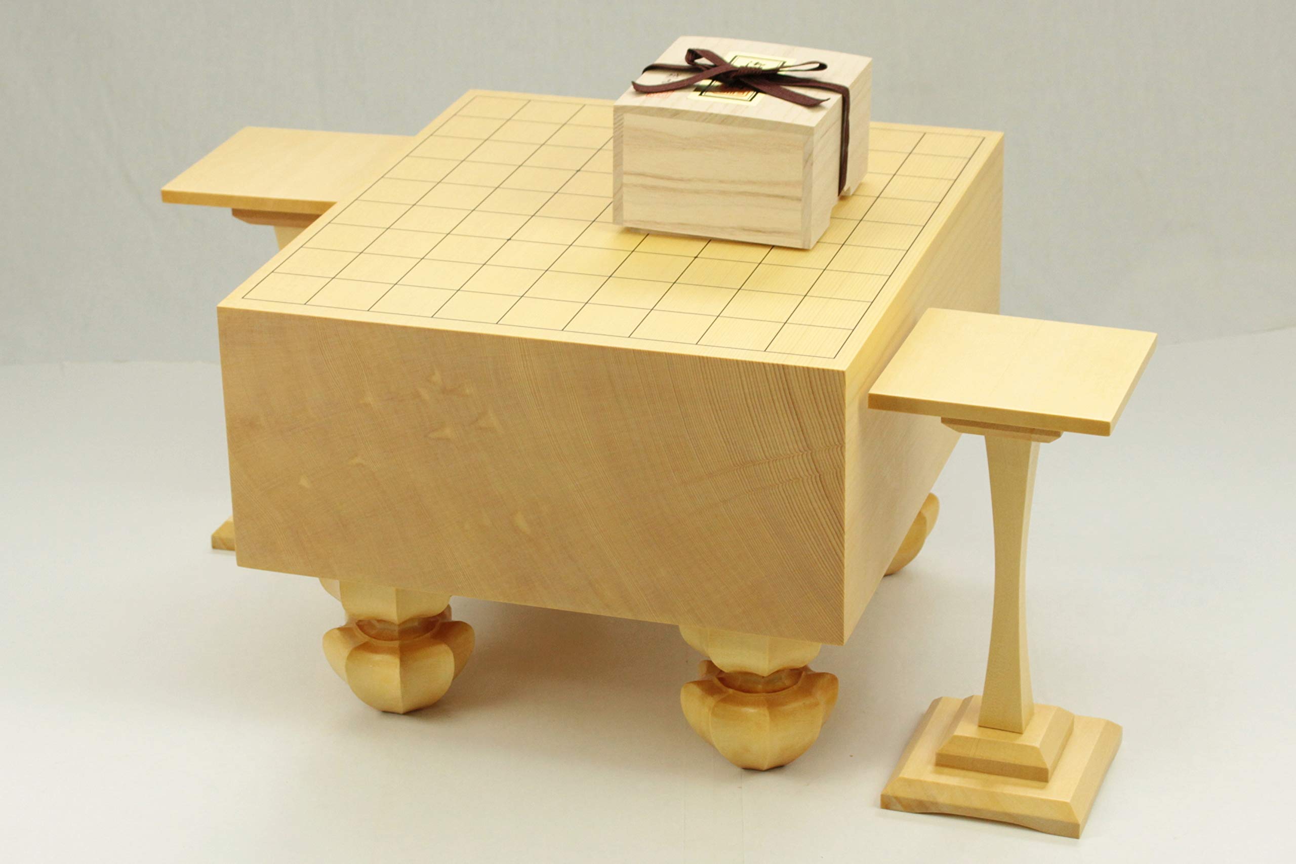将棋盤　駒台　新榧　本格派 本榧将棋盤 6.7寸柾目 駒台付