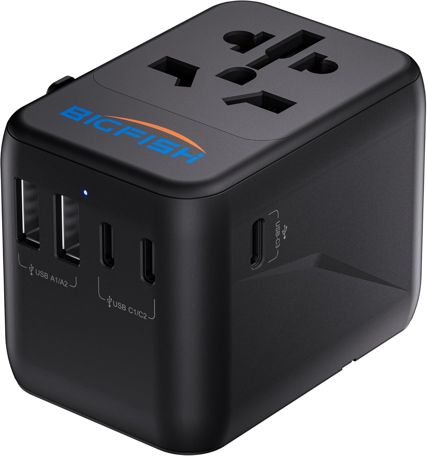 Bigfish Universal Travel Adapter with USB C PD 35W Fast Charging, Worldwide Travel Plug Adapter