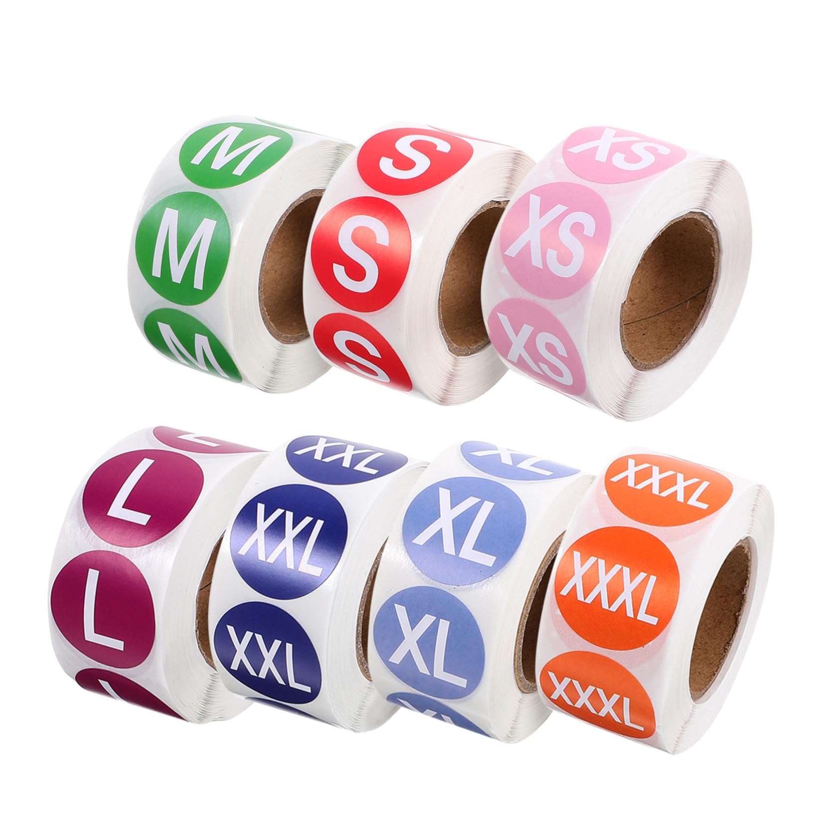 NUOBESTY 14rotoli Etichette Adesive Per Abbigliamento Xs-xxxl Facili Applicare e Retail Etichette Autoadesive Per Design