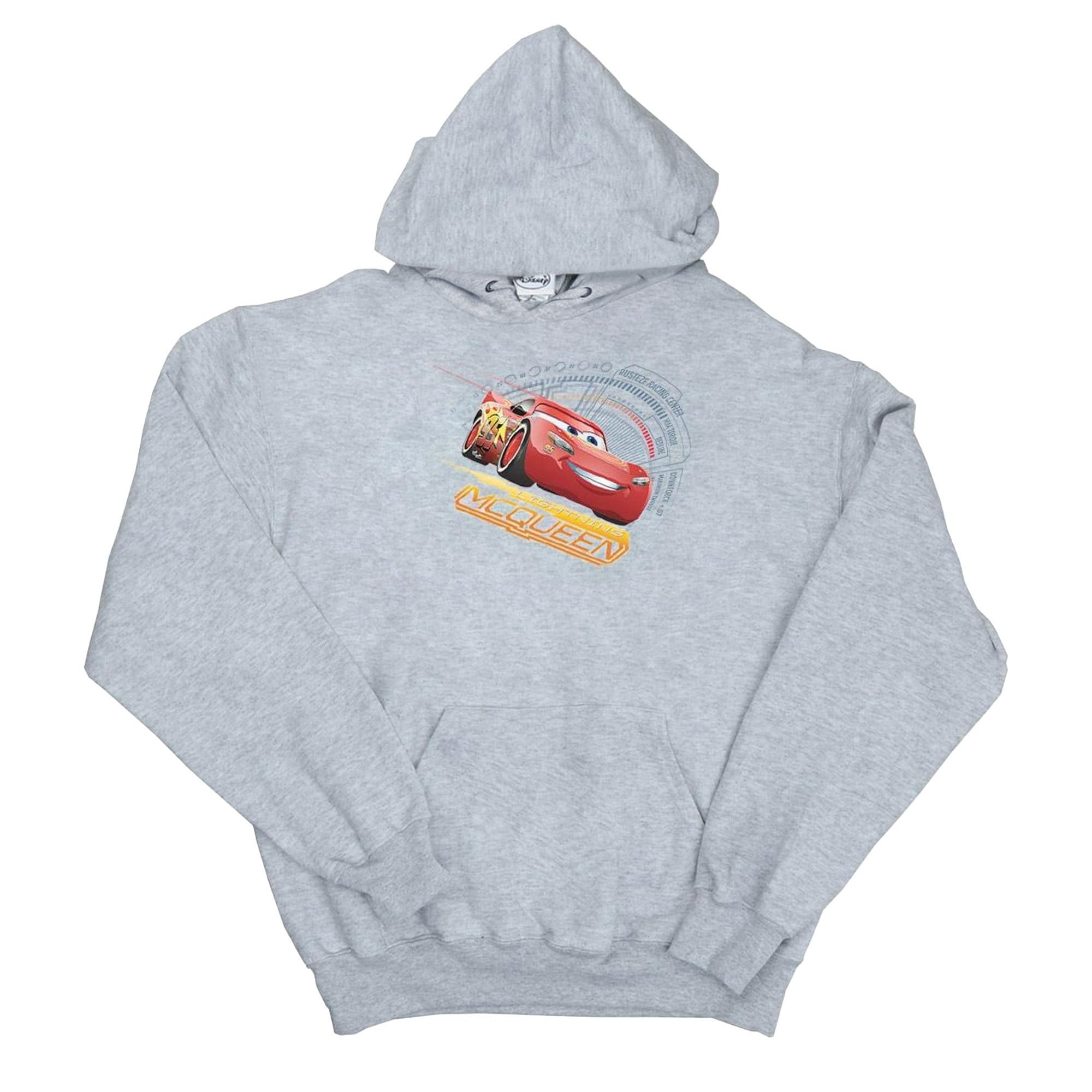 Disney Men's Sport Grey Cars Lightning Mcqueen Hoodie Medium
