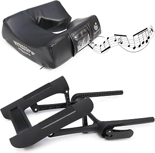 MASTER MASSAGE Universal MusicMaster Ergonomic Dream Face Cushion and Deluxe Adjustable Ergonomic Dream Face Cradle Set - Massage Table/Massage Chair Headrest Platform Set (Black)