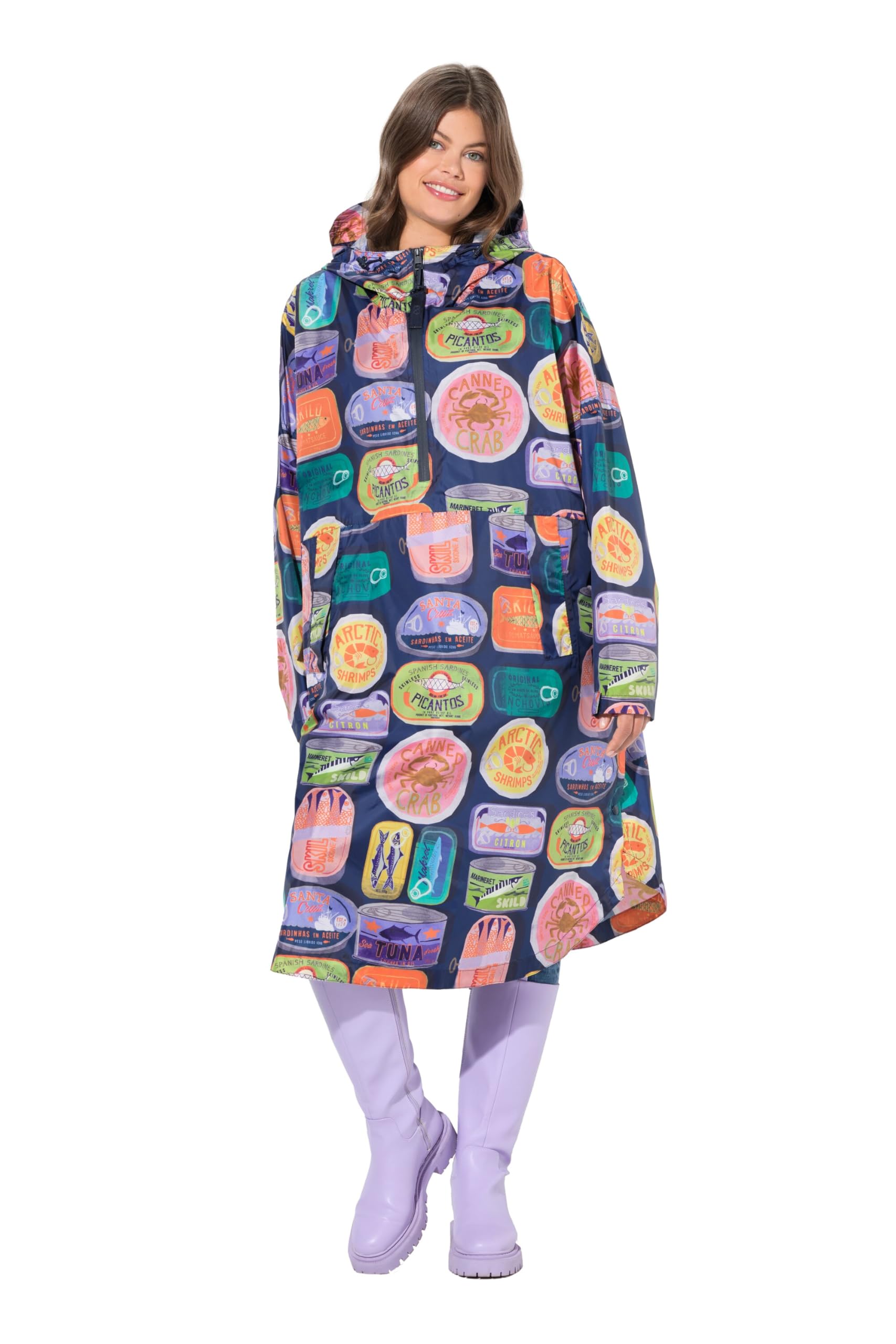 Laurasøn Funktions-Regencape, Unisex, Print, Kapuze 835431