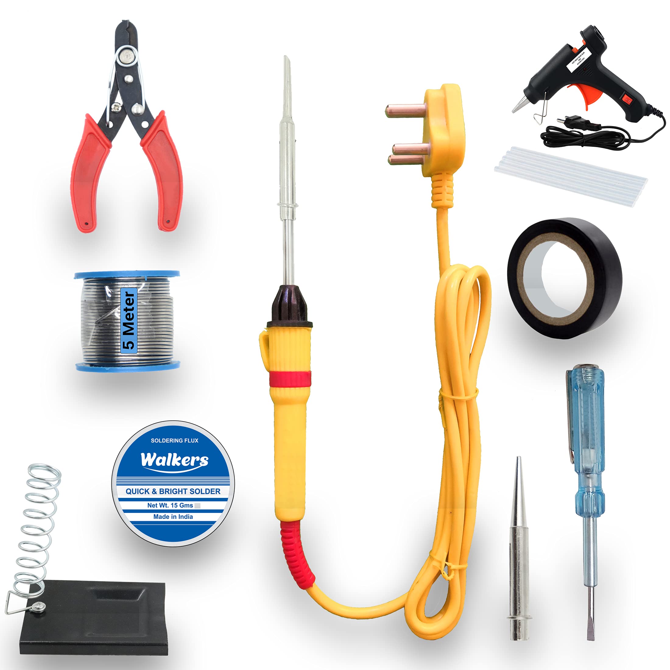 Walkers Beginners 10in1 Mobile Soldering and Desoldering Equipment Tool Machine Glue Gun Combo Kit Set with Flux Paste and Wire 25 W Simple (Flat, Pointed Tip) (B09GLVTS3K) Amazon Price History, Amazon Price Tracker