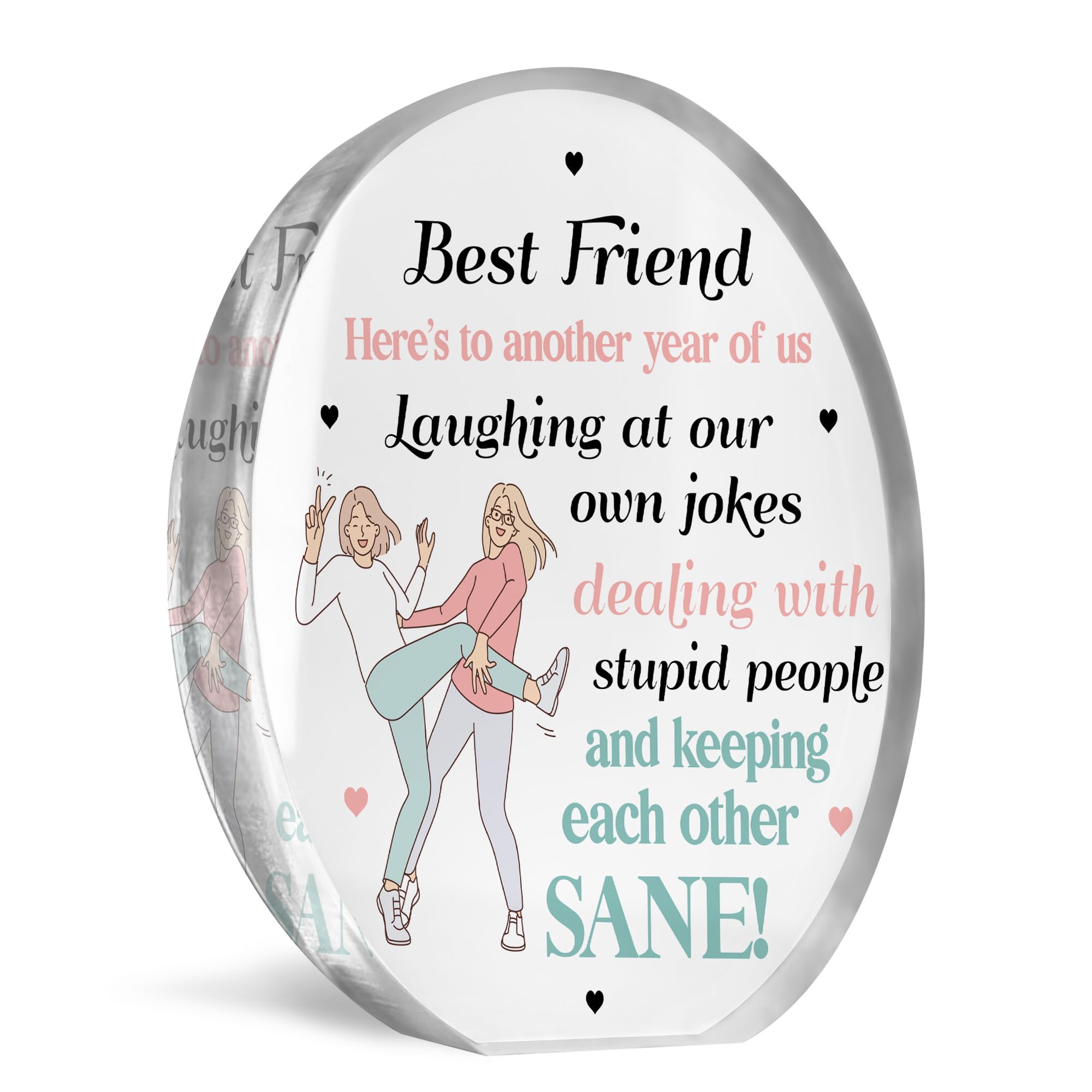 Red Ocean Funny Best Friend Gift For Birthday Acrylic Plaque Funny Gift For Best Friend Christmas For Her Friendship Gift BFF Gifts Best Friend Gift BEST FRIEND PLAQUE Keepsake