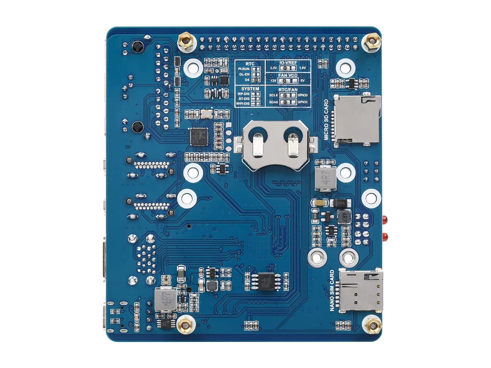Waveshare Dual Gigabit Ethernet 5G/4G Base Board Designed for Raspberry Pi Compute Module 4 Compatible with Communication Modules with M.2 B Key Interface