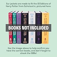 Vista 2 de Juniper Books - Serie Harry Potter - Castillo y búho - Fundas de libro para libros de Harry Potter de tapa dura, no incluidos