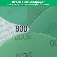 Vista 4 de 41 unidades de discos de lija secos y húmedos con gancho y bucle de 6 pulgadas, surtido de 6 agujeros, papel de lija de larga duración