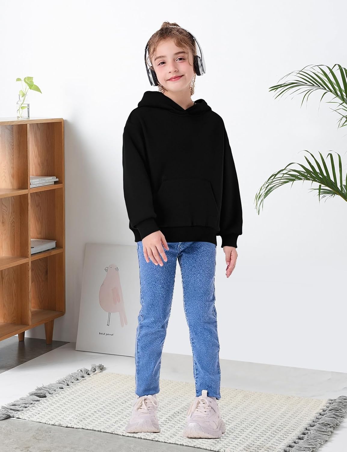 Girls Hoodies Fleece Long Sleeve Oversized 5-14Y - Image 5