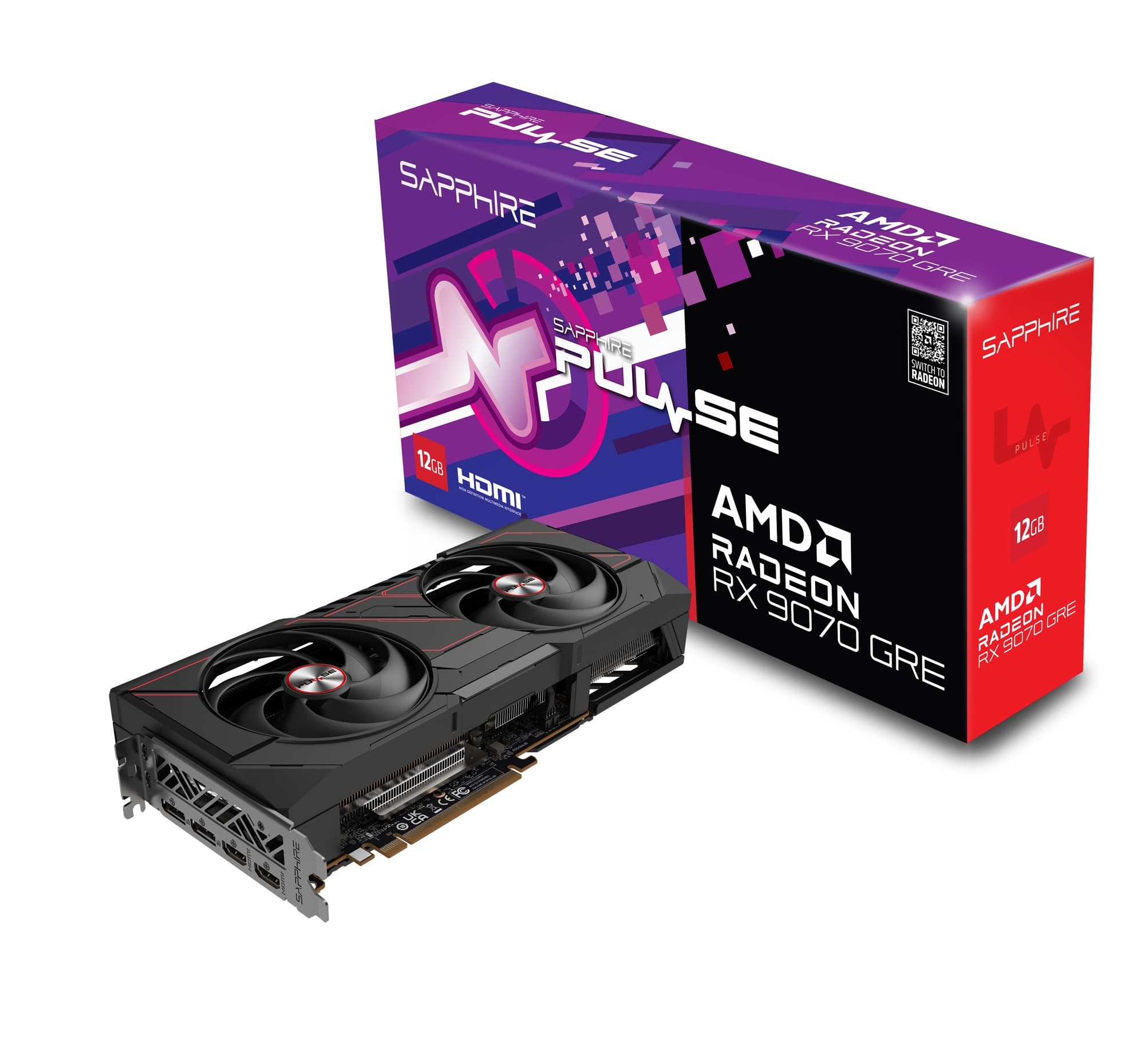 Sapphire Pulse AMD Radeon RX 9070 GRE Gaming OC Carte Graphique 12GB