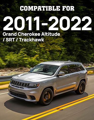 Miniatura 7 de Barras transversales para portaequipajes compatibles con Jeep Grand Cherokee Altitude & SRT y Trackhawk 2011-2022 con molduras negras para techo,