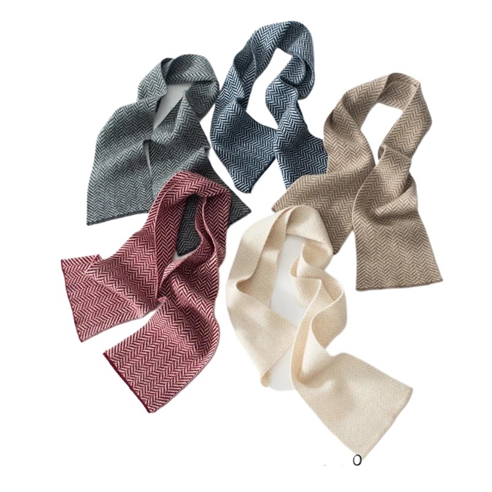 Sciarpa Lavorata A Maglia Sciarpa in cashmere da donna e uomo, invernale, calda, lavorata a maglia, classica, a righe, corta, for adulto