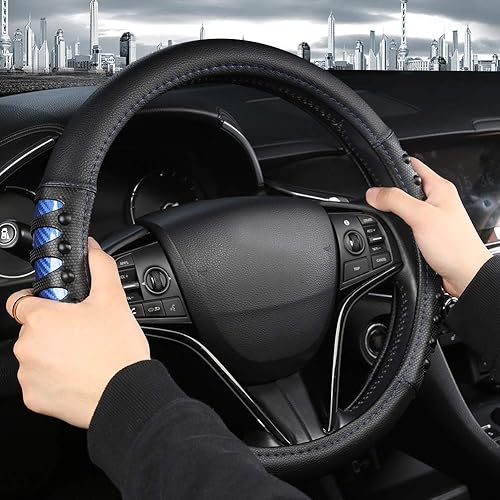 Miniatura 67 de West Llama Cubierta personalizada del volante del coche del coche para Honda (negro)