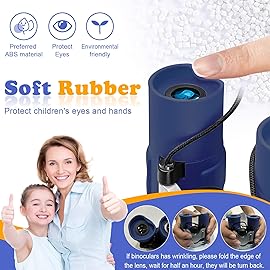 OBUBY Real Binoculars for Kids Gifts for 3-12 Years Boys Girls 8x21 High-Resolution Optics Mini Compact Binocular Toys Shockproof Folding Small Telescope for Bird Watching,Travel, Camping, Navy Blue