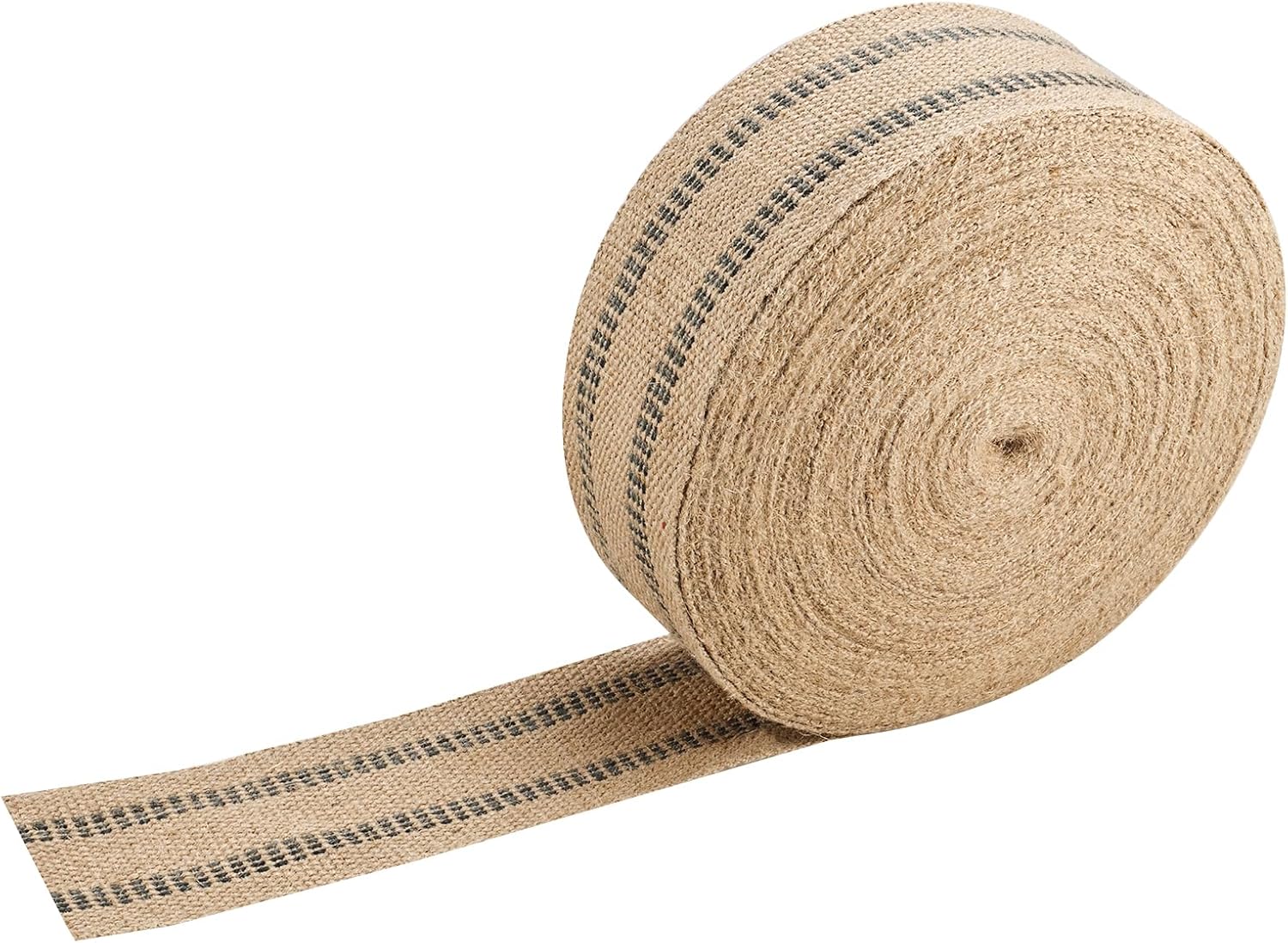 YaeCCC Craft Jute Webbing Tape, 3.5" x 33Yd,Heavy-Duty for Chair Repair, Crafting, Burlap Ribbon, Upholstery, Black