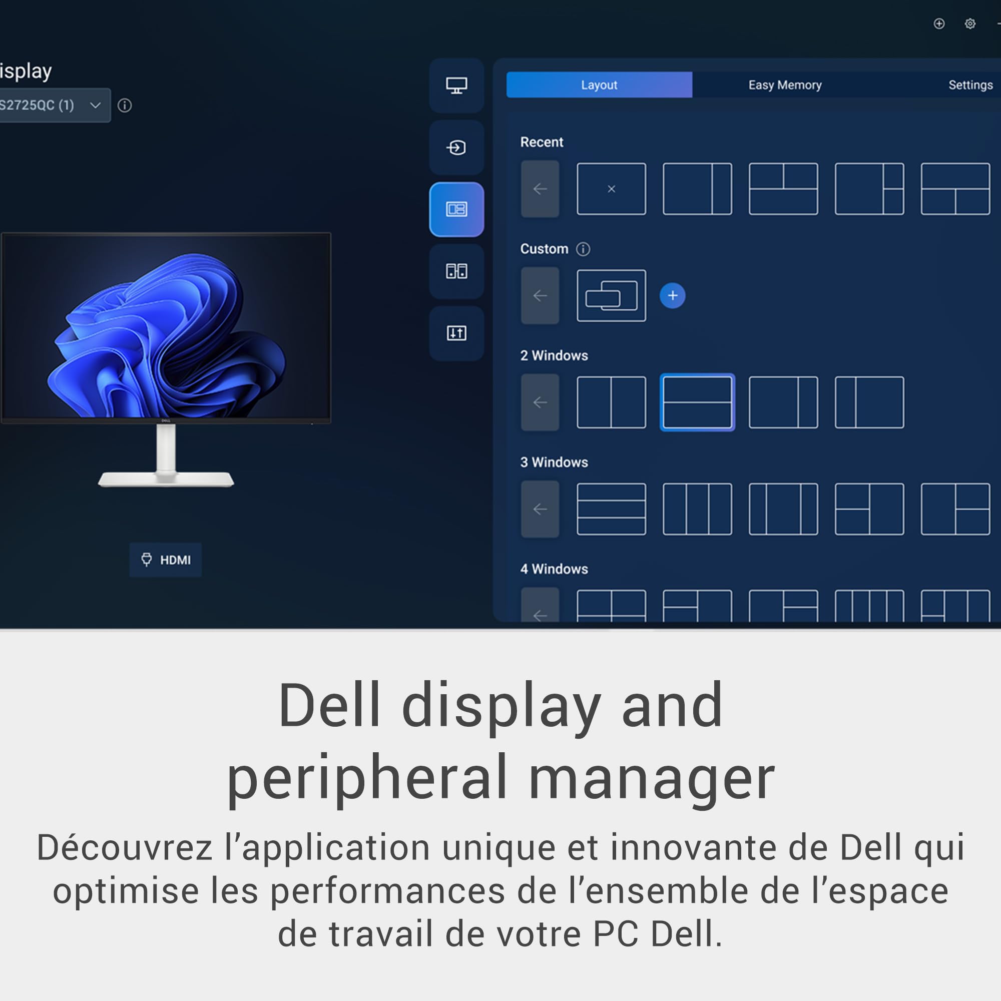 Dell 34 Plus USB-C Écran PC - S3425DW, WQHD (3440x1440), 21:9 Incurvé, 120Hz, VA, 1ms, AMD FreeSync Premium, HDR10, Réglage en Hauteur, Haut-parleurs intégrés, 2 USB-C, 2 HDMI, 2 USB, Garantie 3 Ans
