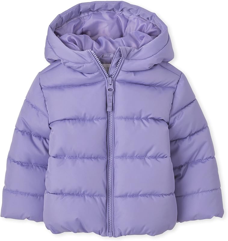 campera acolchada impermeable de peso medio para bebé y niña de The Children's Place
