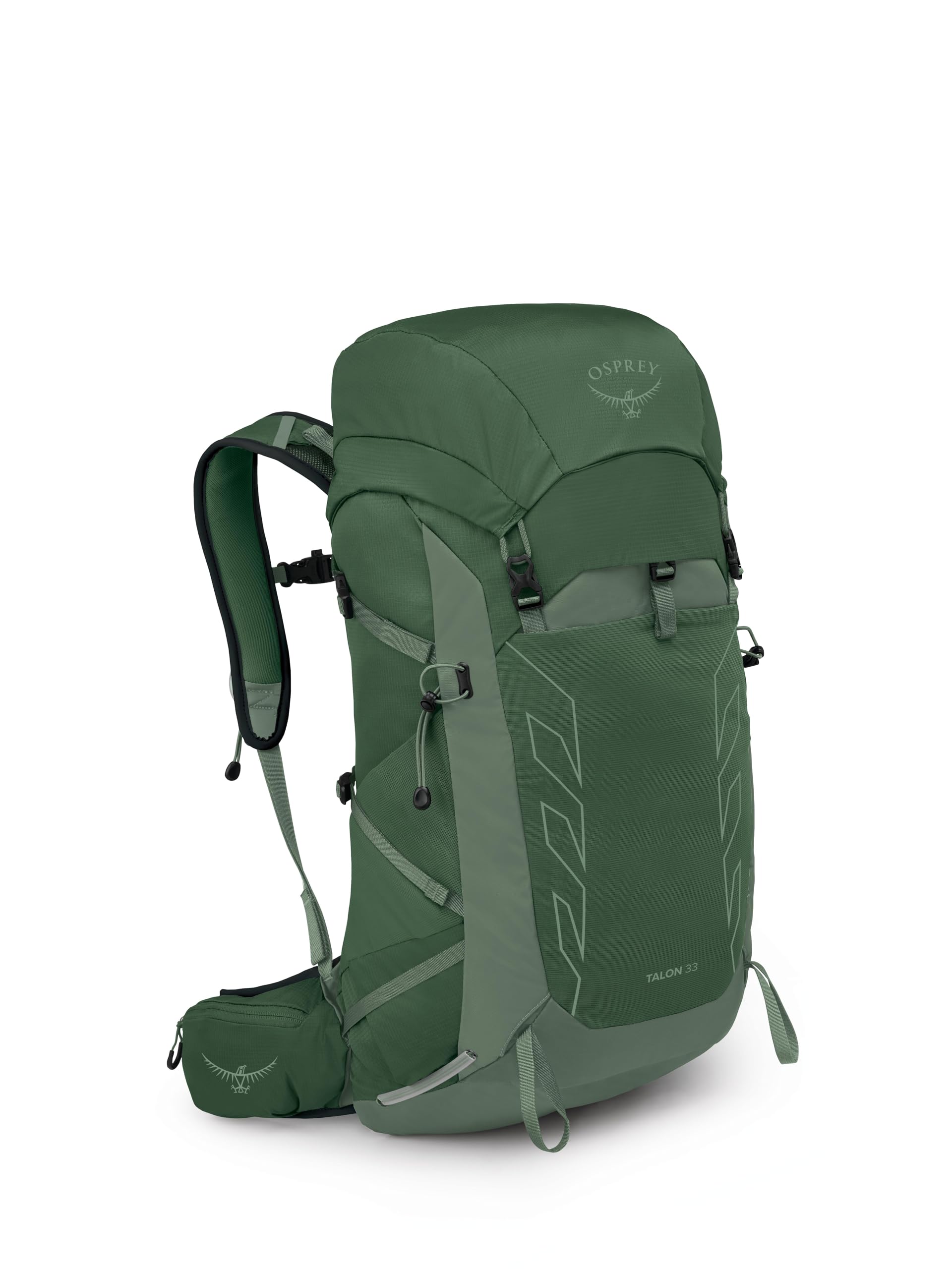 Osprey Talon 33L Men's Lightweight Hiking Backpack with Hipbelt, Green Canopy/Pine Leaf