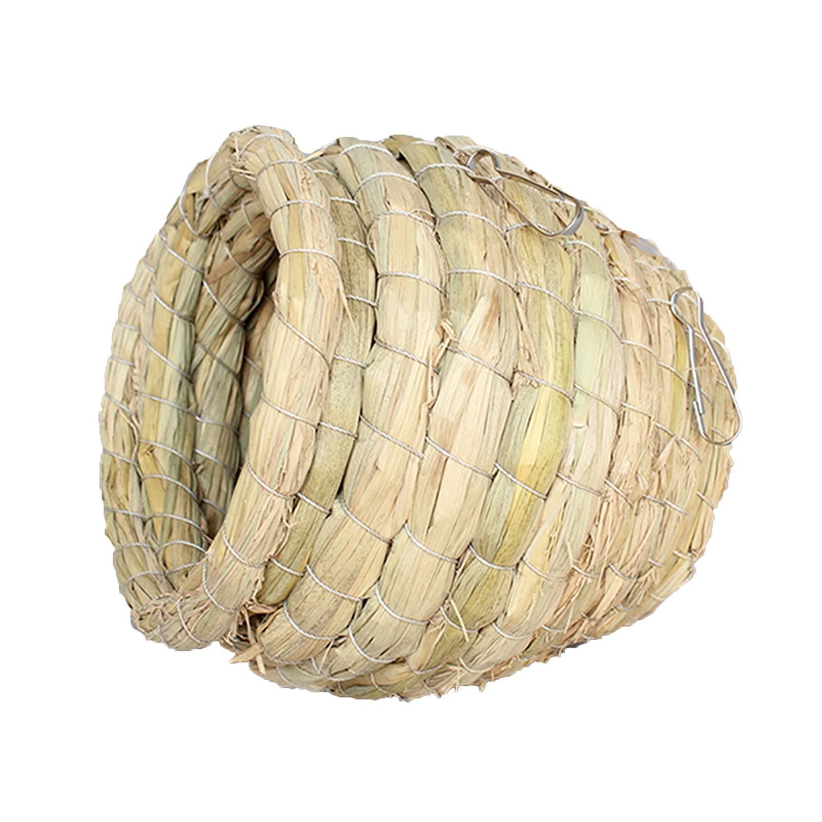 Nido de pájaro de Fibra Natural, un Lugar de cría y Descanso de pájaros puramente Hecho a Mano, Adecuado para Jaula de pájaros de peonía de Piel de Tigre Loro (tamaño: 5.9 x 6.7 in)