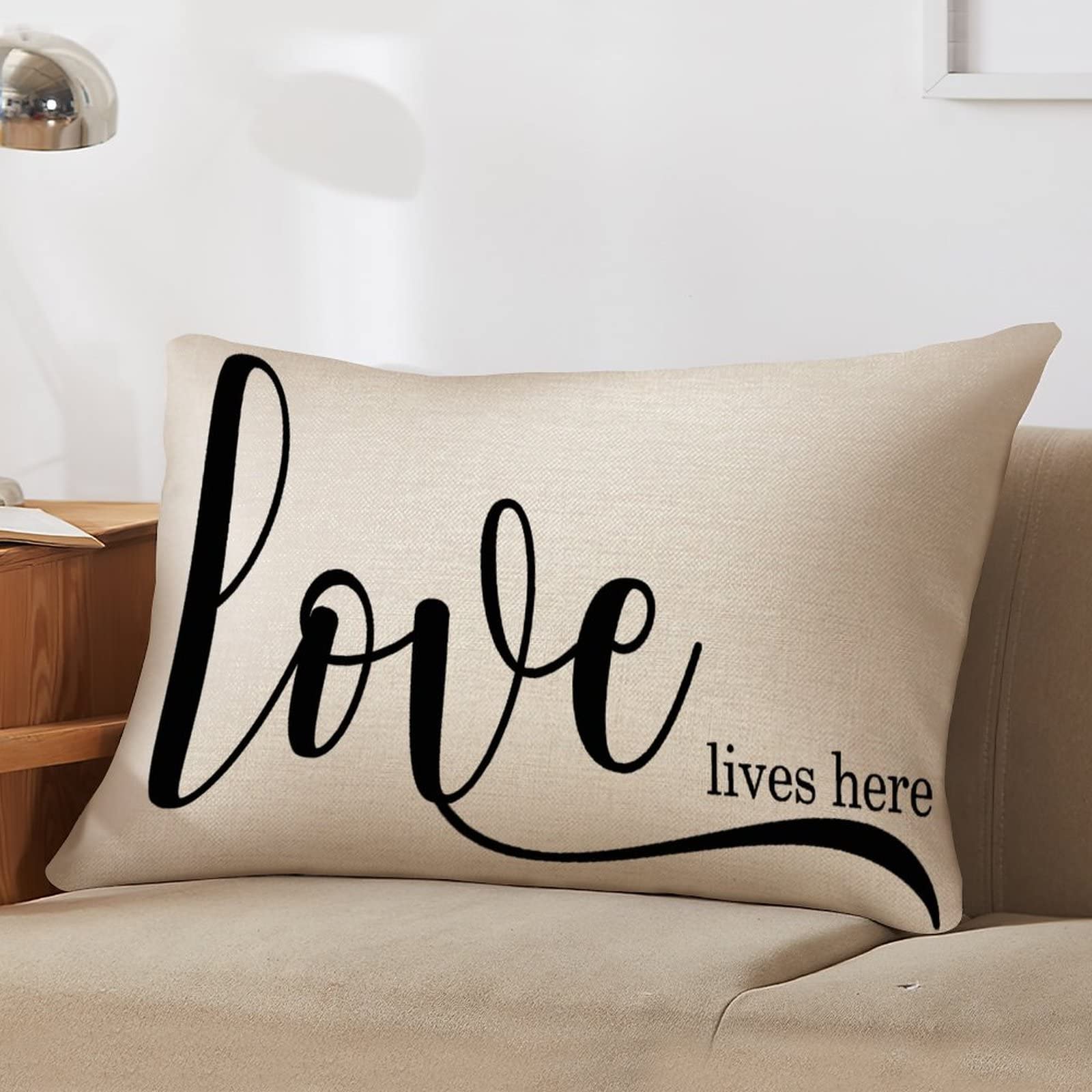Amazon.com: Love Lives Here Lumbar Pillow Covers 14x24 Funny