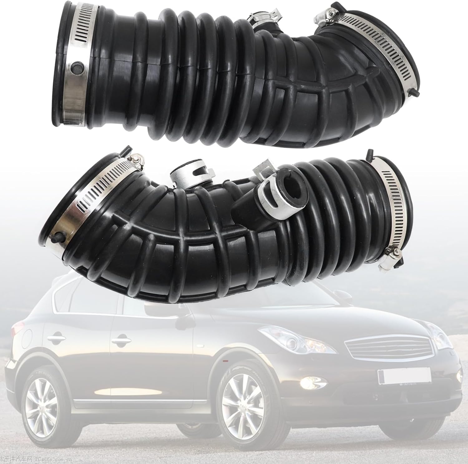 FZJDSD 16576-JK21A Rear Left Right Side Air Cleaner Intake Compatible with Infiniti EX35 2008-2012 G35 2007 2008 Replace 16576-JK20A 16576-JK21B 16576-JK20B Air Intake Hose Tube Air Duct Tube Hose