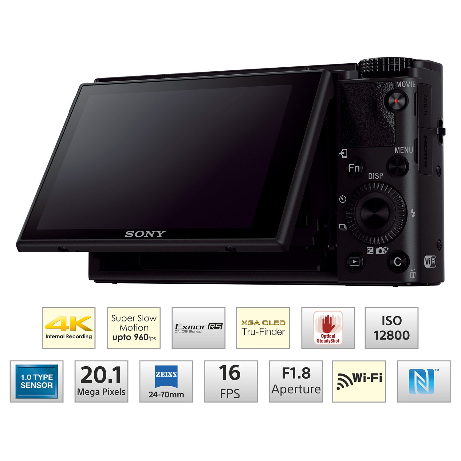 Sony Cyber-shot RX100 IV Advanced Camera with 1.0-type sensor