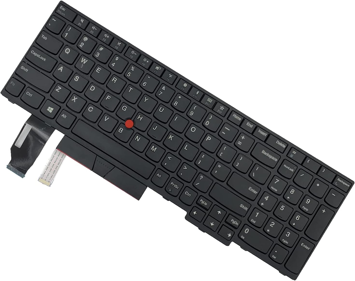 Laptop Replacement US Layout with Pointing Keyboard for Lenovo ThinkPad E580 E585 E590 E595 T580 T590 L580 L590 P52 P72 P53 P53S P73 01YP640 01N729 01YP560 PK131672B00 01YP680
