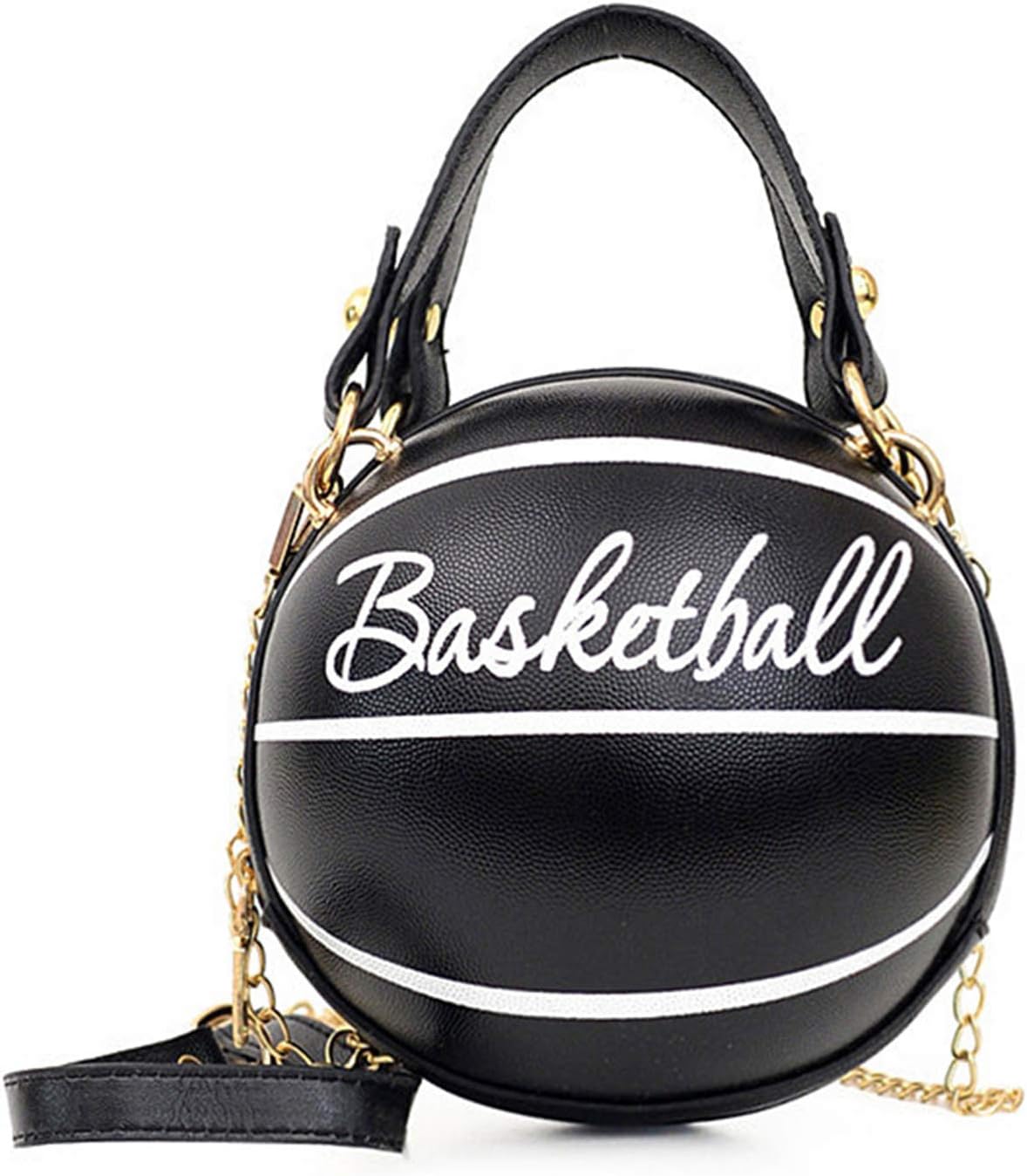Lanpet Women Crossbody Bags Basketball Shaped PU Handbags Adjustable Strap Shoulder Messenger Bag