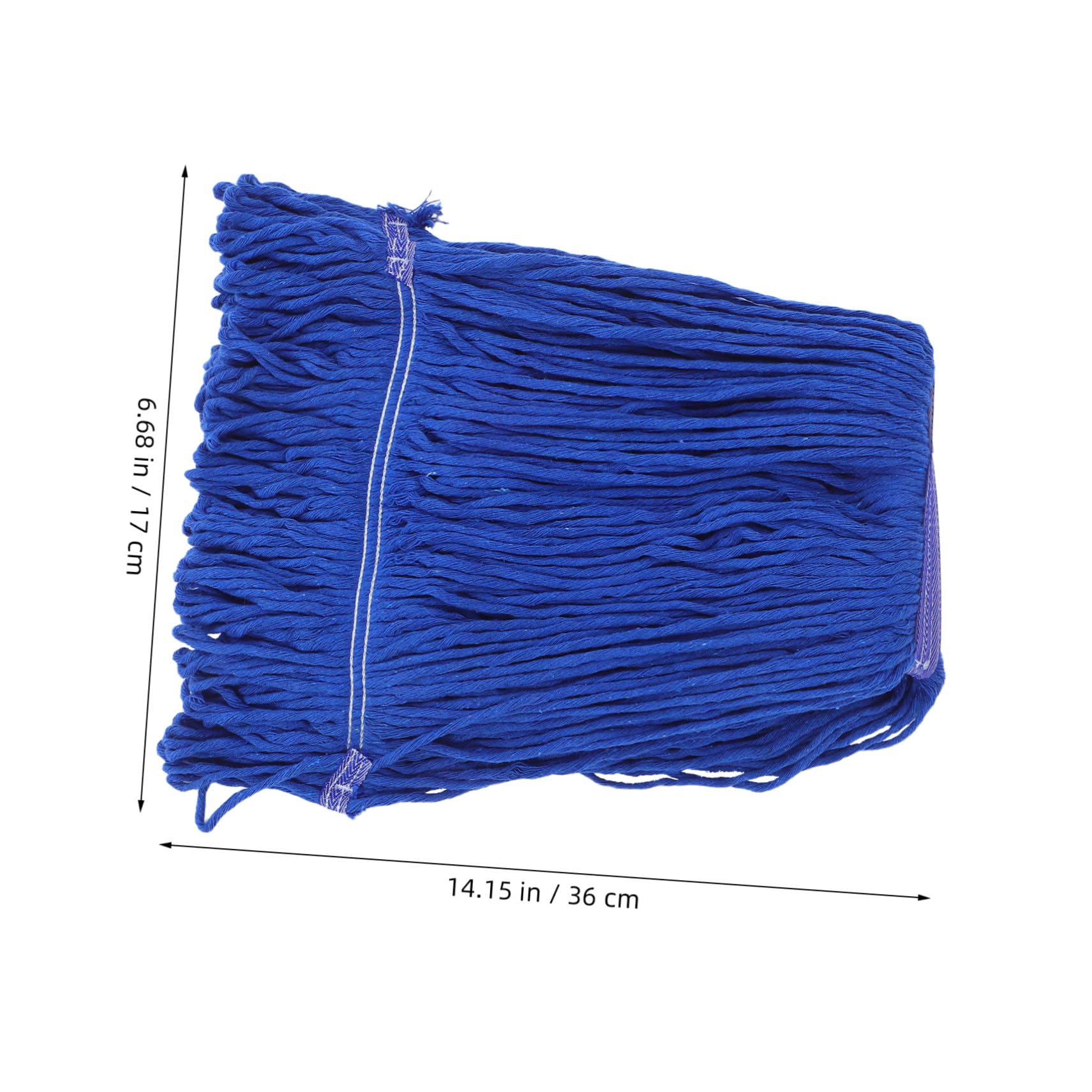 Cabezal Material de Hilo de Algodón Resistente de Trapeador Azul de Algodón Repuesto de 3 Piezas Compatible para Limpieza Industrial y Oficinas Mopa de Cera