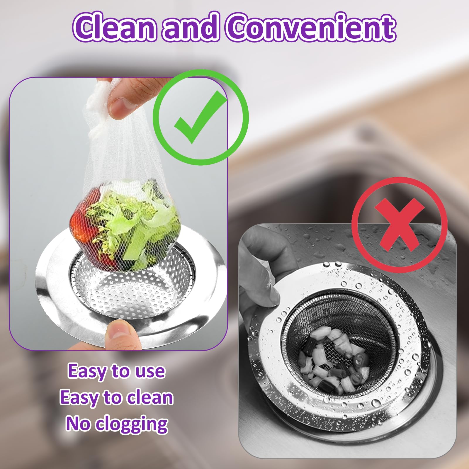 Filter Net Kitchen Mesh Filter Bag Disposable Kitchen Sink Filter Net / Drain Strainer ...