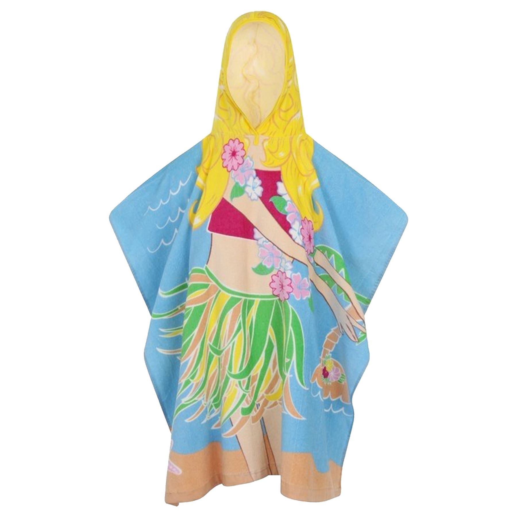 A2Z 4 Kids Boys Girls Novelty Character Hooded Towels Swim - Hooded Towel Hula One Size