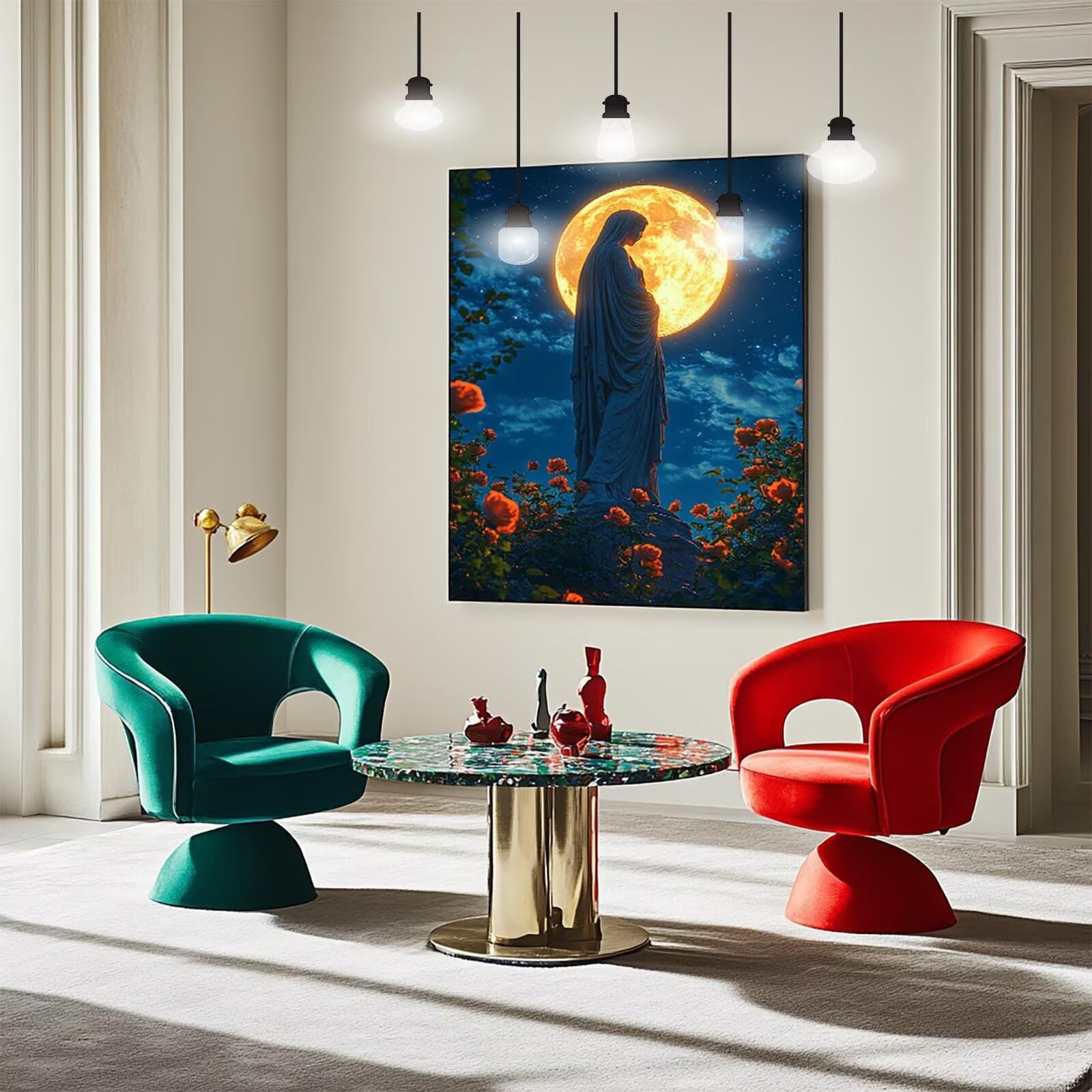 Zestawy artystyczne z diamentowymi diamentami dla dorosłych, DIY, 5D, okrągłe, pełne wiercenie, grecka rzeźba z kamienia, zestaw do malowania diamentami dla dzieci początkujących, 80 x 48 cm, sztuka z