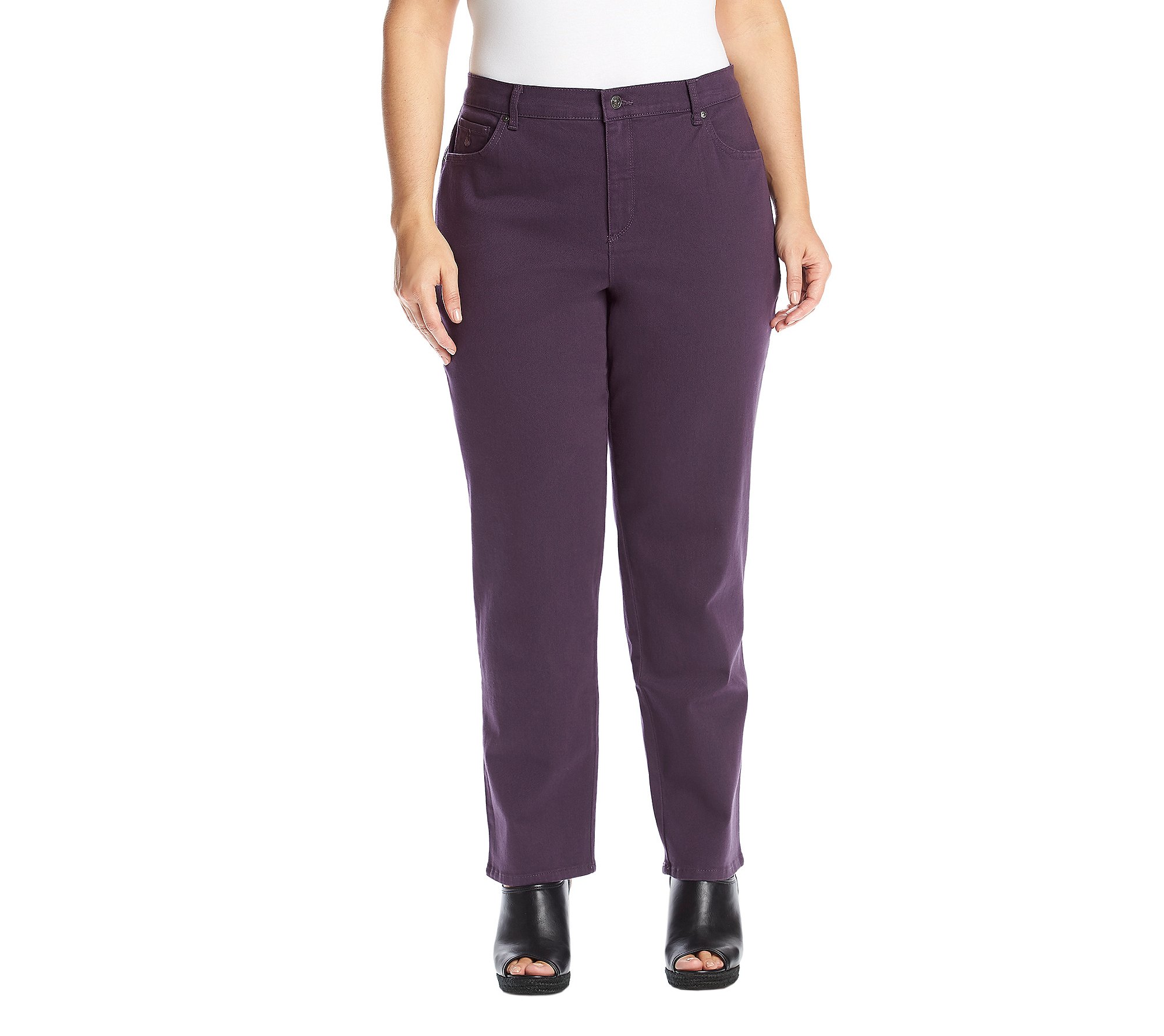 Gloria Vanderbilt Women's Plus Size Amanda Classic Tapered Jean, Grapevine, 18W