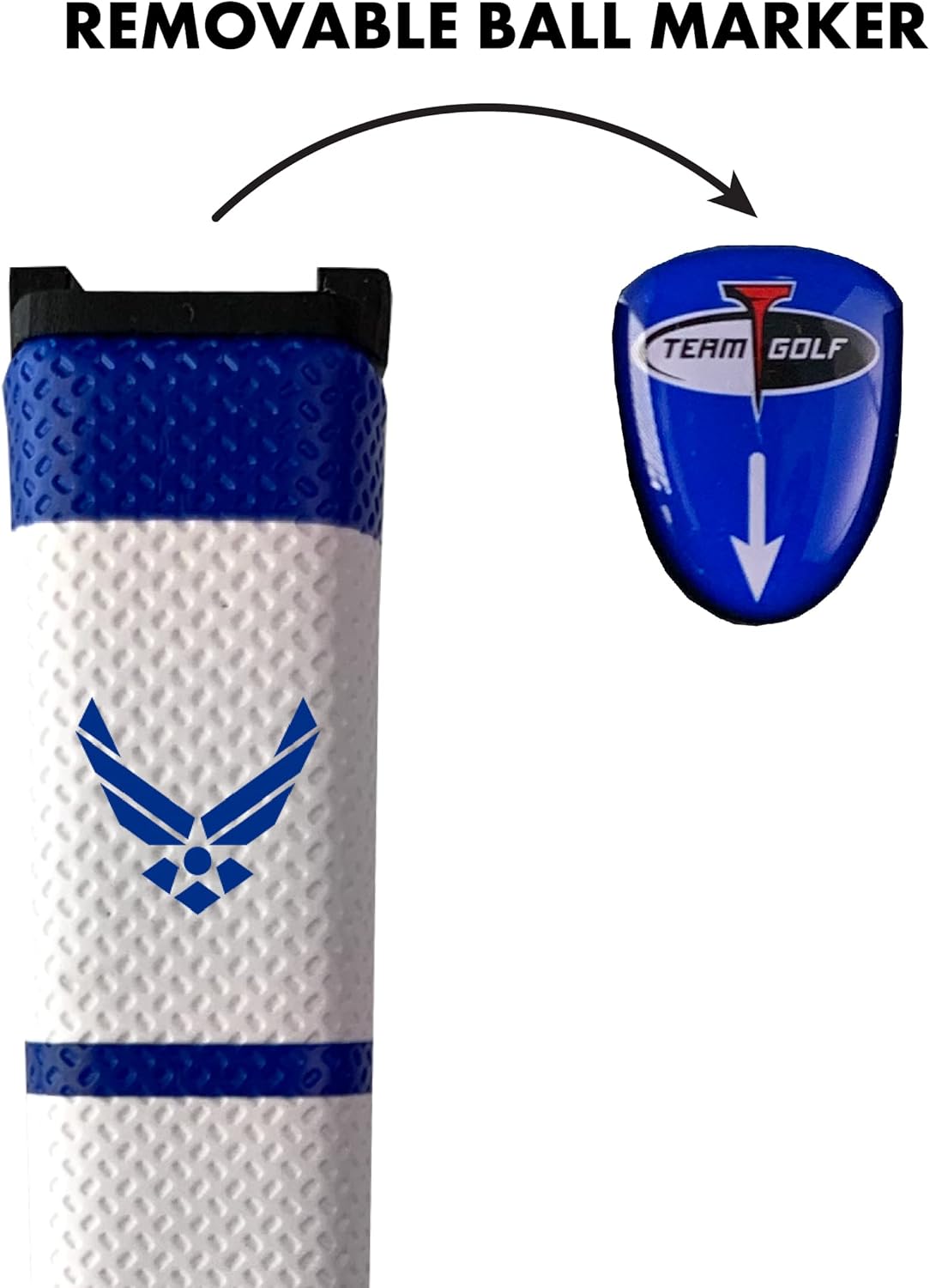 Team Golf Military Golf Putter Grip (Multi Colored) with Removable Ball Marker, Durable Wide Grip & Easy to Control