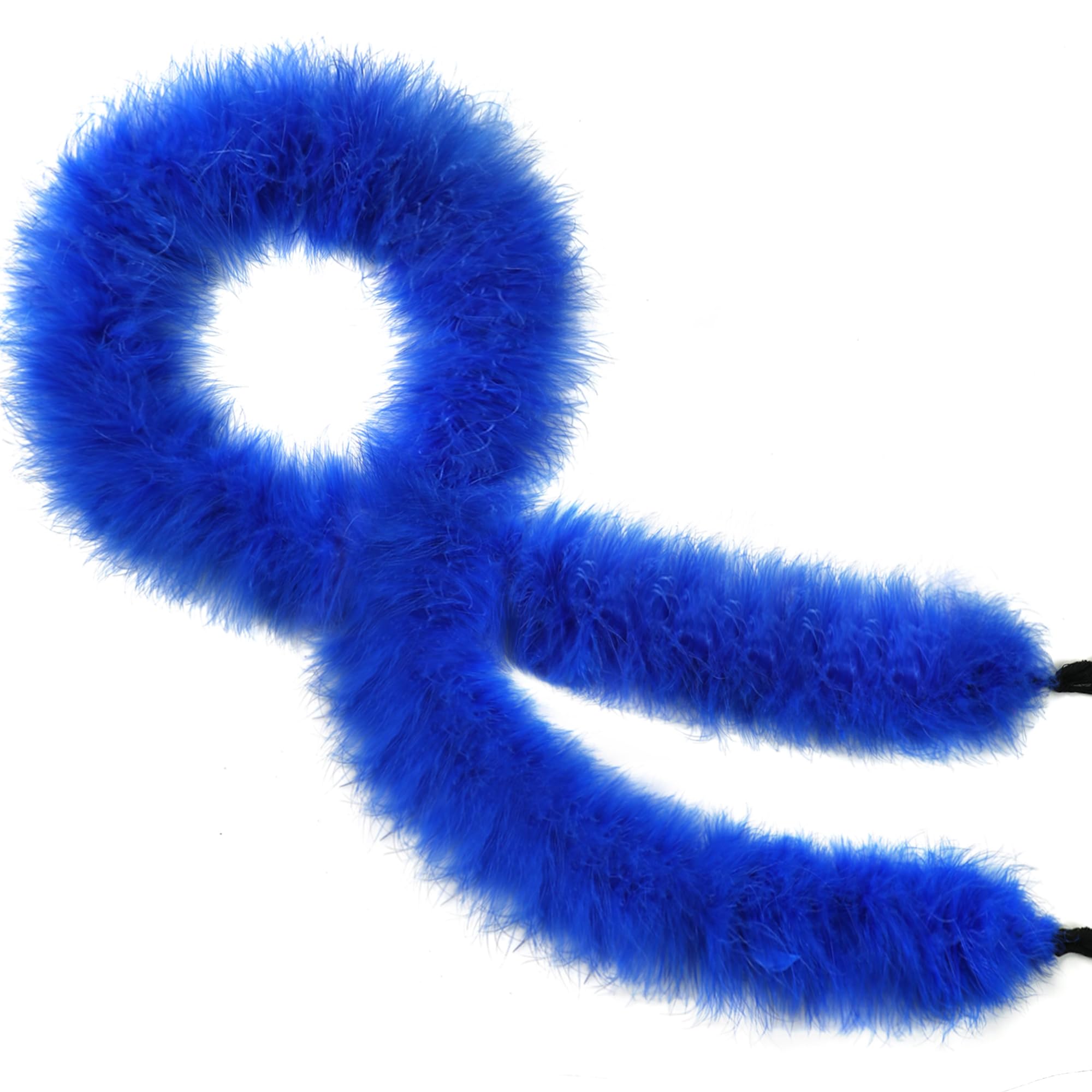SOGUGOM Blue Marabou Feather Boa - 22g 2 Yards Boas for Party Bulk, Wedding, Halloween, Home Holiday Decoration(Royal Blue)