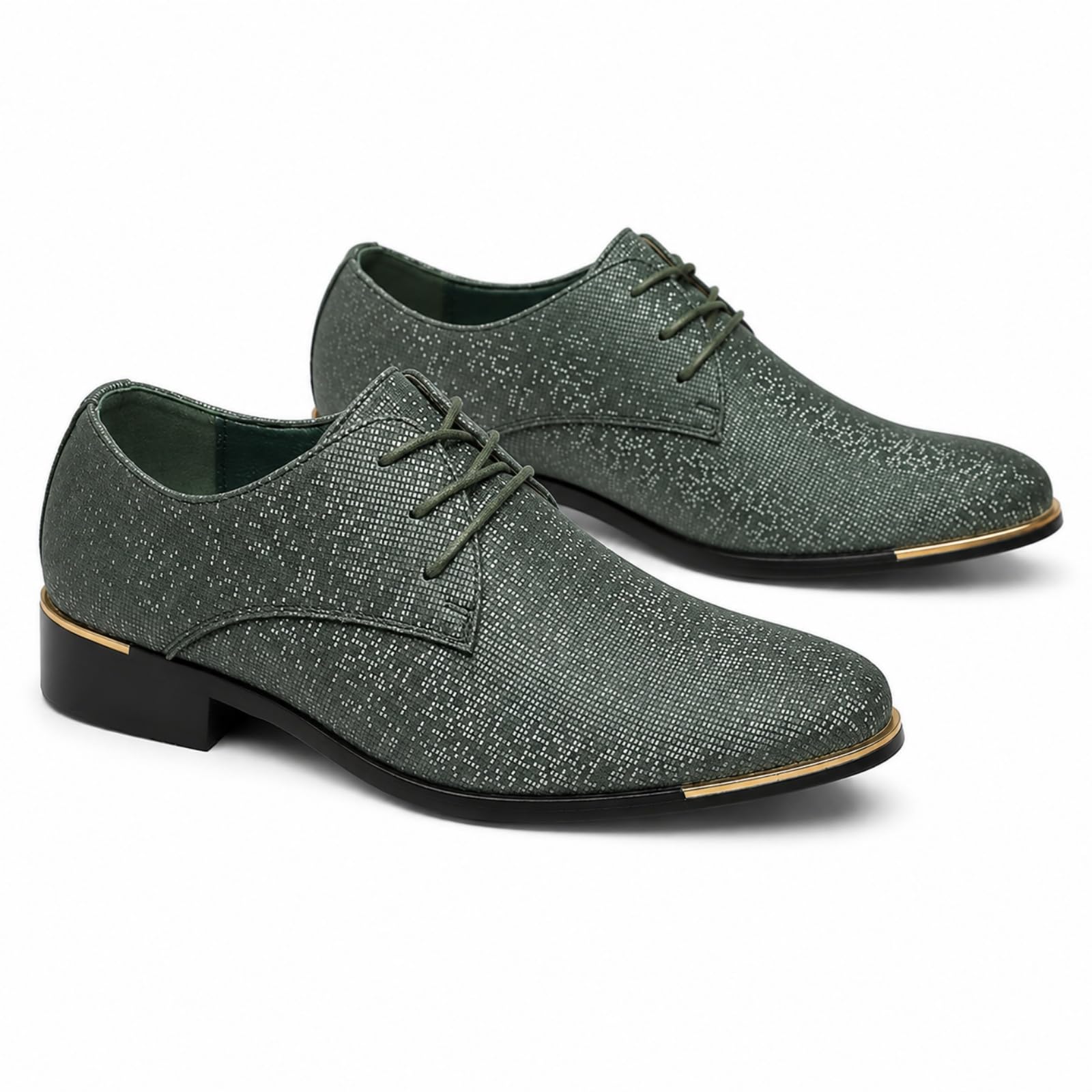 Hixingo Scarpe Stringate Uomo in Pelle | Scarpe Eleganti da Abito comoda Design classico ideale per ufficio, lavoro, matrimoni, cerimonie ed eventi formali